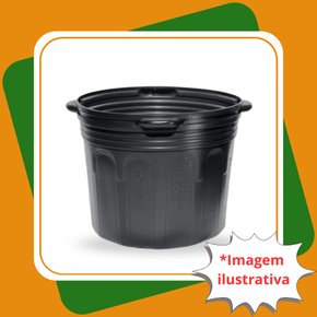 vaso embalagem para muda com alca preto 40 litros